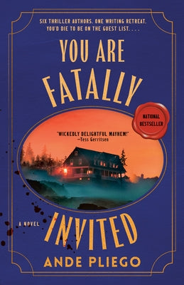 Paperback copy of "You Are Fatally Invited" by Bantam, featuring the book cover with dark and eerie design elements.