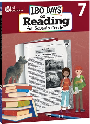 Seventh grade 180 Days Reading practice book by Shell Education Pub, paperback for assessment and skill development