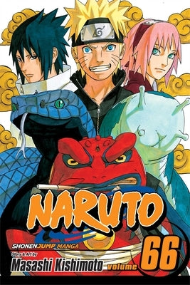 Paperback Naruto Vol. 66 manga book by Viz Media featuring colorful cover art and detailed illustrations.