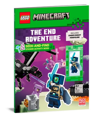 Paperback Lego Minecraft The End Adventure Seek & Find activity book with colorful cover featuring Minecraft characters and scenes.