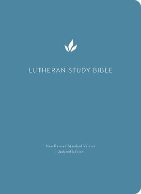 Lutheran Study Bible, Second Edition in the New Revised Standard Version, featuring a leather cover and gold-embossed title.