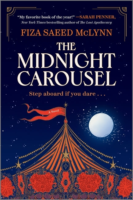 The Midnight Carousel paperback book by Park Row featuring a dark, whimsical carousel illustration on the cover.