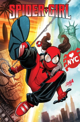 Marvel Universe Spider-Girl: Breathe Through the Fire paperback book with colorful cover art featuring Spider-Girl in action.