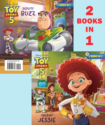 Paperback Disney Toy Story 5 Sheriff Jessie and Deputy Buzz book by Random House Disney, featuring colorful animated character illustrations.