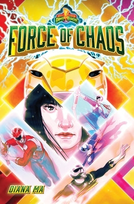 Paperback of Force of Chaos book from Mighty Morphin Power Rangers series by Harry N. Abrams, featuring colorful cover art.
