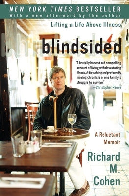 Paperback copy of "Blindsided: Lifting a Life Above Illness" memoir by Harper Perennial, featuring the book cover with title and author.