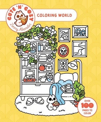 Paperback coloring therapy book titled "Cute'n'cozy" by Skittledog, featuring intricate illustrations for relaxation.