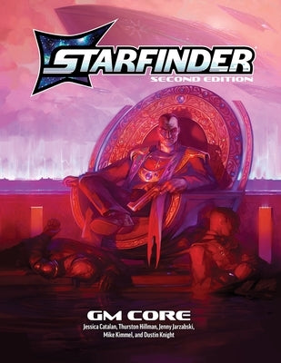 Paperback Starfinder GM Core book by Paizo Inc. with cover art featuring sci-fi themed illustrations and detailed text on the spine.