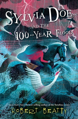Paperback of Sylvia Doe and the 100-Year Flood by Disney Hyperion, showing the book cover with colorful illustrations.