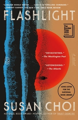 Paperback flashlight book by Picador USA with a dark cover and illuminated flashlight illustration on the front.