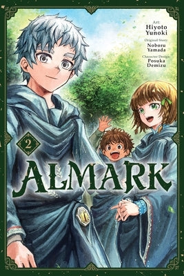 Paperback manga volume 2 of Almark, Vol. 2 by Yen Press, featuring cover art with characters and colorful illustrations.
