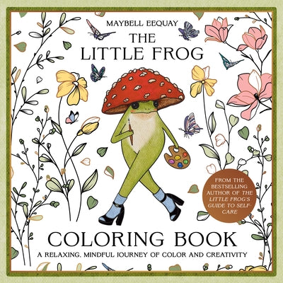 Paperback The Little Frog Coloring Book by Summersdale featuring whimsical frog illustrations for relaxing coloring and creative fun.