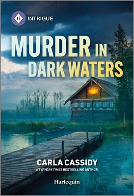 Mass market paperbound of Murder in Dark Waters by Harlequin Intrigue, featuring a dark, mysterious cover image.