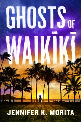 Paperback copy of Ghosts of Waikiki by Crooked Lane Books, showing the book cover with tropical-themed artwork and title.