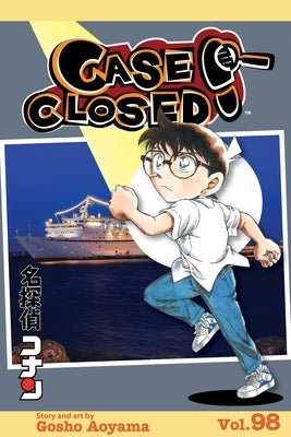 Paperback of Case Closed, Vol. 98 by Viz Media featuring cover art with characters from the manga series.
