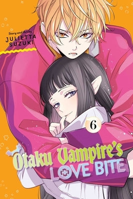 Paperback of Otaku Vampire's Love Bite, Vol. 6 manga by Viz Media featuring illustrated cover with vampire and romantic scene.