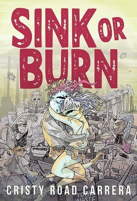 Paperback of "Sink or Burn" by 100 Block from Row House, featuring the book cover with bold text and vibrant design.