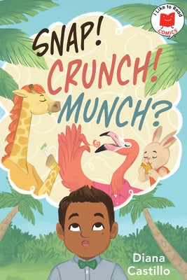 Paperback book titled "Snap! Crunch! Munch?" by Holiday House, featuring colorful illustrations on the cover.