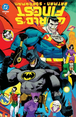 Paperback of Batman and Superman: World's Finest Vol. 8 with colorful comic book cover featuring Batman and Superman characters.