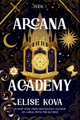 Paperback of Arcana Academy by Del Rey Books, featuring a colorful cover illustration with magical and fantasy elements.