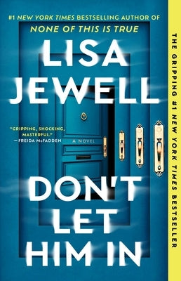 Paperback of "Don't Let Him In" by Atria Books, featuring the book cover with dark and moody design elements.