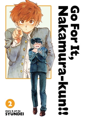 Paperback of "Go for It, Nakamura-Kun!! Vol. 2" manga by Seven Seas, featuring colorful cover art with characters in dynamic poses.