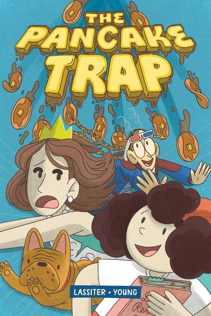 Paperback copy of The Pancake Trap comic book by Oni Press featuring colorful cover art and character illustrations.