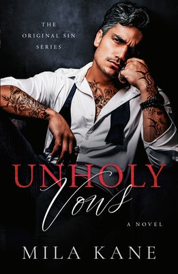 Paperback of "Unholy Vows" by Dell, featuring a cover with dark, mysterious artwork and the book title prominently displayed.