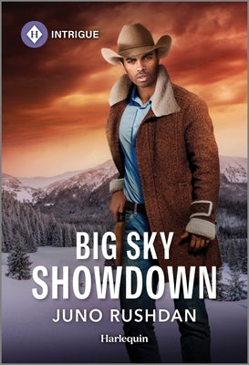 Mass market paperback of "Big Sky Showdown" by Harlequin Intrigue, showing the book cover with bold title and dramatic artwork.