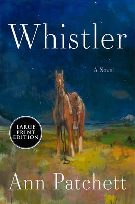 Harper Large Print Whistler paperback book with a colorful cover featuring a mountain landscape and a skier in action.