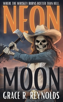 Neon Moon paperback book by Dark Matter Ink with vibrant neon moon cover art on a white background.
