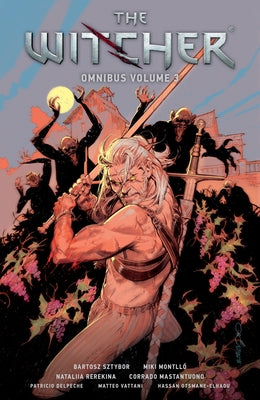 Dark Horse Books The Witcher Omnibus Volume 3 paperback with detailed cover art featuring characters and dark fantasy imagery.