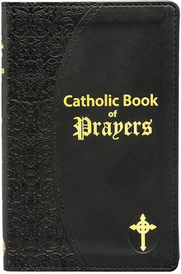 Catholic Book of Prayers in imitation leather cover, featuring gold-edged pages and detailed religious design by Catholic Book Publishing