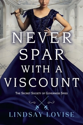 Paperback of "Never Spar with a Viscount" by Forever, featuring the book cover with elegant vintage design and title text.