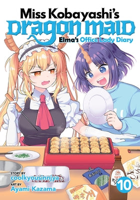 Paperback of Miss Kobayashi's Dragon Maid Elma's Office Lady Diary Vol. 10 by Seven Seas, featuring colorful manga cover art.