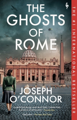 Paperback of "The Ghosts of Rome" by Europa Editions showing the book cover with Roman ruins and ghostly figures.