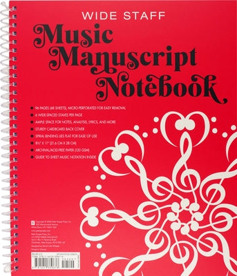 Music Manuscript Notebook (Wide Staff) by
