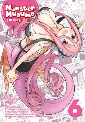 Paperback of Monster Musume: I Heart Monster Girls Vol. 6 by Seven Seas, featuring colorful cover art with monster girl characters.