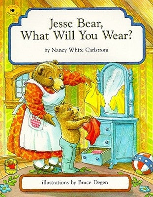 Jesse Bear paperback book by Aladdin Paperbacks featuring a colorful illustrated cover with Jesse Bear and friends.