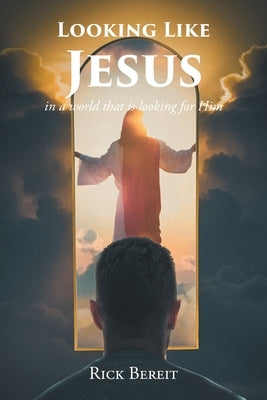 Paperback copy of "Looking Like Jesus" by Christian Faith Publishing with a cover image featuring religious artwork and title text.
