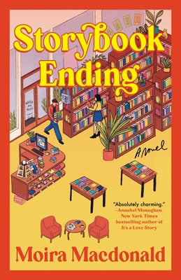 Dutton paperback novel titled "Storybook Ending" with a colorful book cover featuring whimsical illustrations.