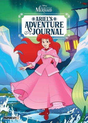 Pink paperback Disney The Little Mermaid Ariel's Adventure Journal by Papercutz with illustrated cover featuring Ariel and friends.