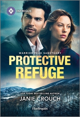 Mass market paperback of Protective Refuge by Harlequin Intrigue, featuring a tense scene with two characters in a suspenseful setting