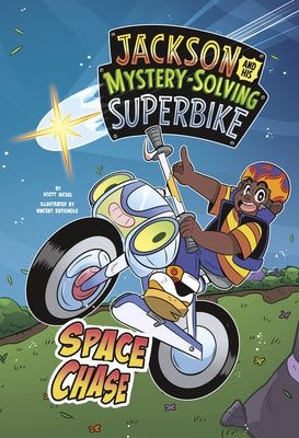 Paperback book titled Space Chase by Picture Window Books, featuring a colorful space-themed cover illustration.