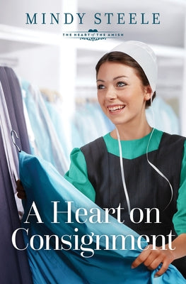 Paperback novel titled "A Heart on Consignment" by Barbour Fiction with cover illustration featuring a heart design.