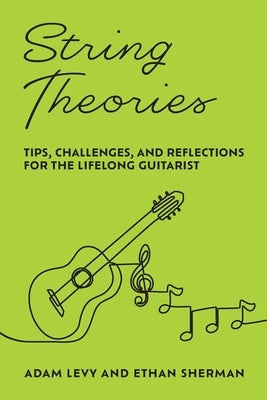 Paperback of String Theories book by Otterpine featuring a guitar-themed cover with musical notes and a guitar neck.