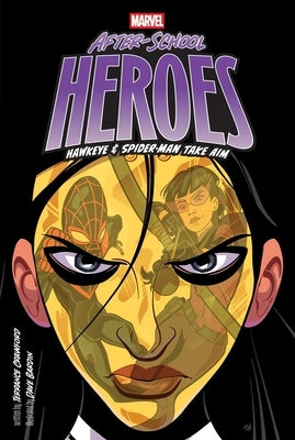 Paperback Hawkeye and Spider-Man Take Aim book by Simon Spotlight featuring comic-style illustrations of Marvel superheroes.