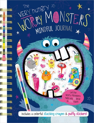 Paperback The Very Hungry Worry Monsters Mindful Journal by Make Believe Ideas, featuring colorful cover with worry monster illustrations.