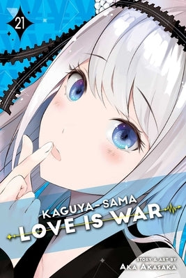Paperback of Kaguya-Sama: Love Is War, Vol. 21 manga by Viz Media featuring colorful cover art with characters from the series.