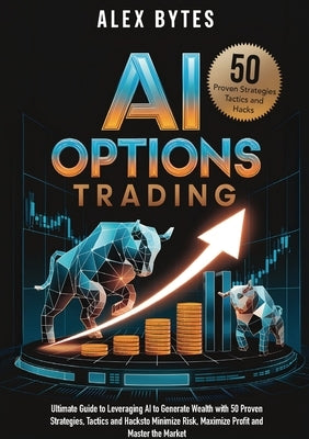 Paperback book titled "AI Options Trading for Beginners" by Lucid Page Media featuring a cover with financial charts and AI graphics.